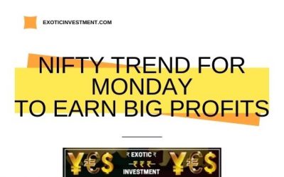 Nifty Trend On Monday which can Earn You the Big Profits for Monday