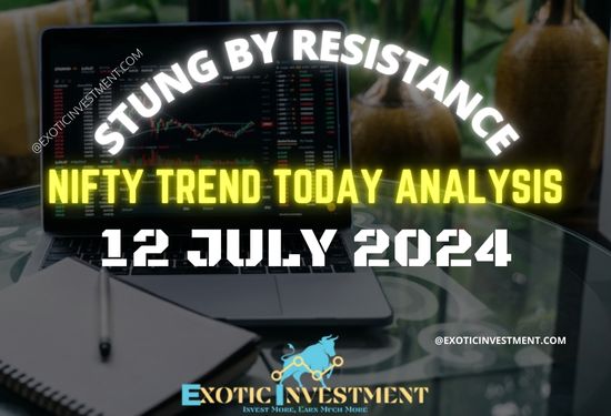 Nifty Trend Today Analysis for 12 July 24 is Stung by Resistance