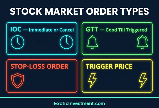Stock Market Order Types: IOC, GTT, Stop-Loss & Trigger Price
