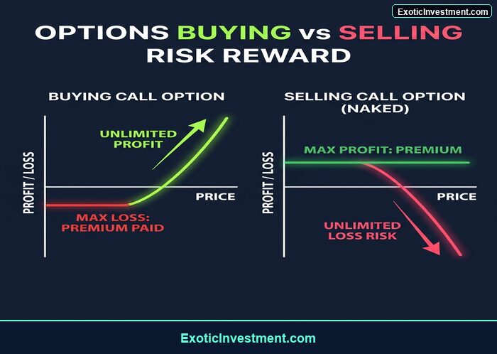 options buying selling risk reward payoff India
