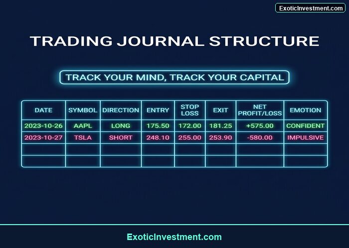 trading journal spreadsheet layout beginners India