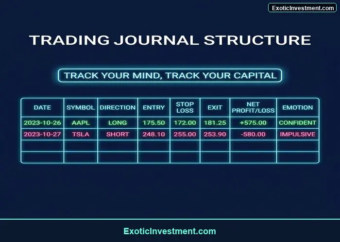 trading journal spreadsheet layout beginners India