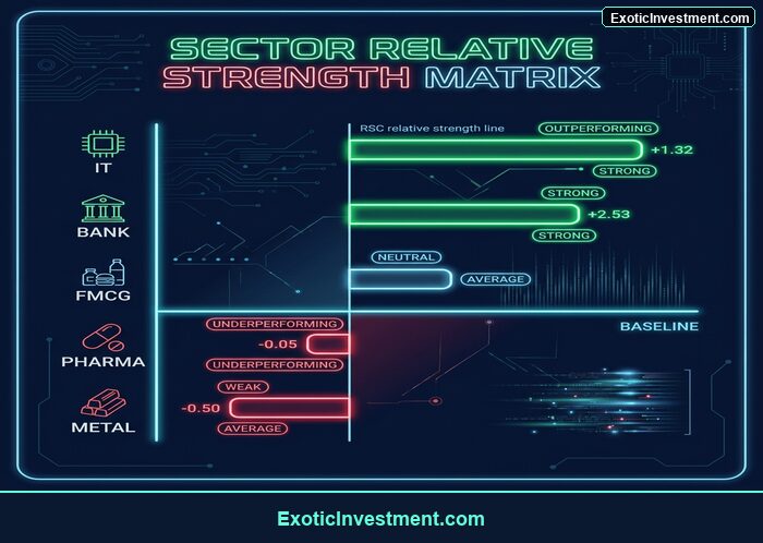 sector performance relative strength matrix India