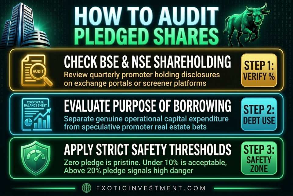 how to check pledged shares NSE BSE
