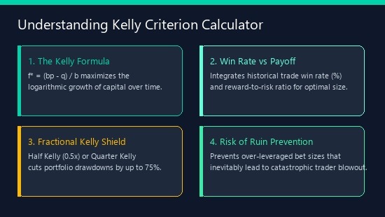 Kelly Criterion Calculator — Quantitative Position Sizing Explainer Diagram