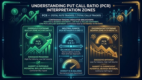 Put Call Ratio Interpretation Zones and Contrarian Trading Explainer