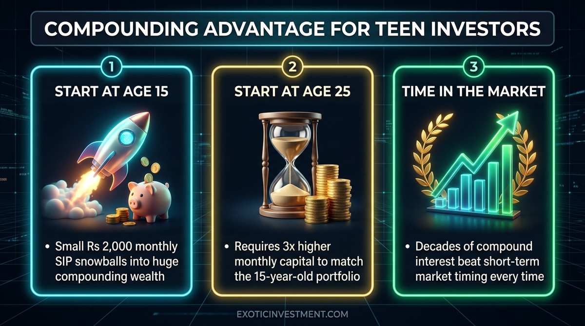 compounding power of starting investing early