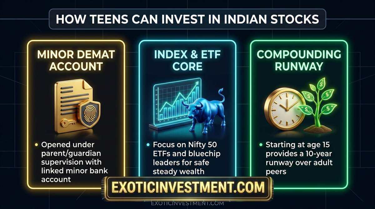 how teens can invest in stock market india