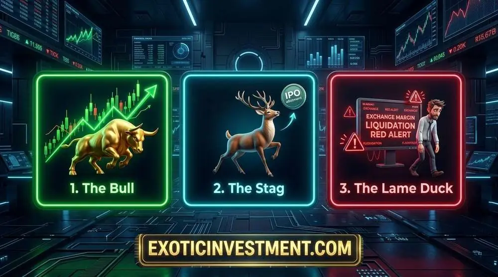 stag vs bull bear lame duck in stock market