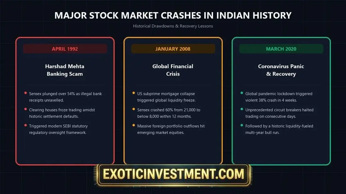 major stock market crashes in indian history