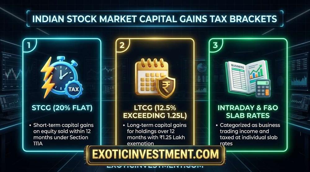 stock market profit taxation brackets india