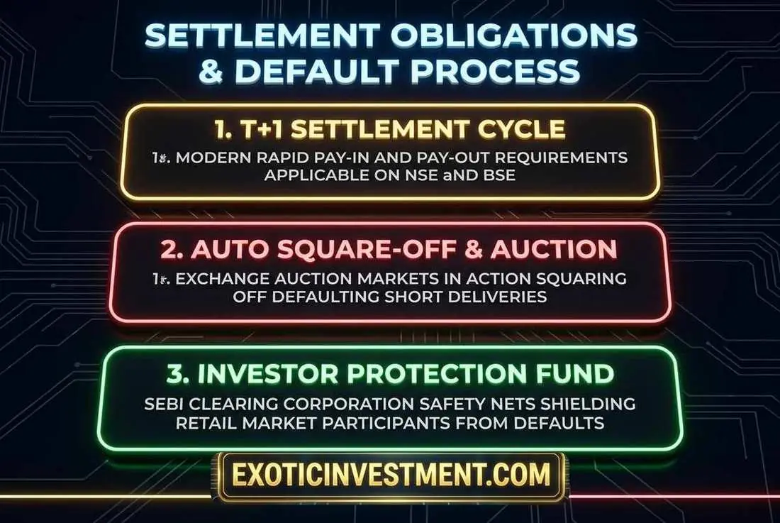 settlement default process in share market