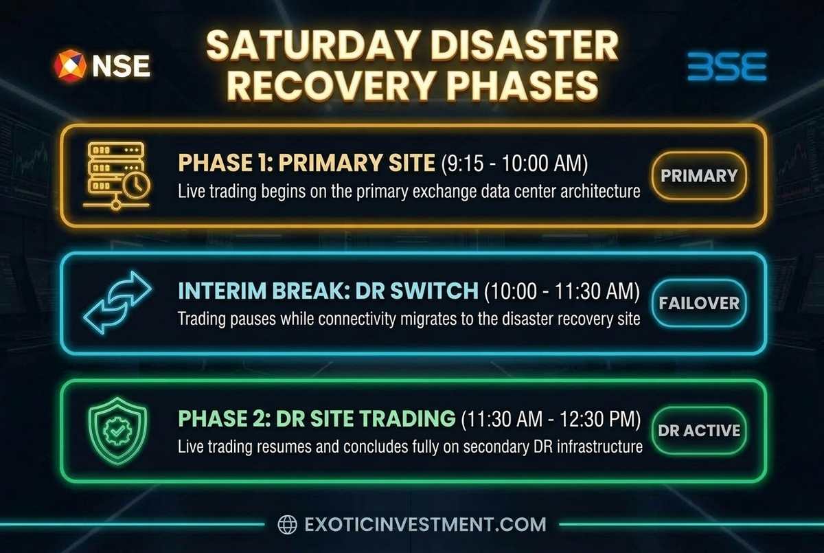 disaster recovery live trading session nse