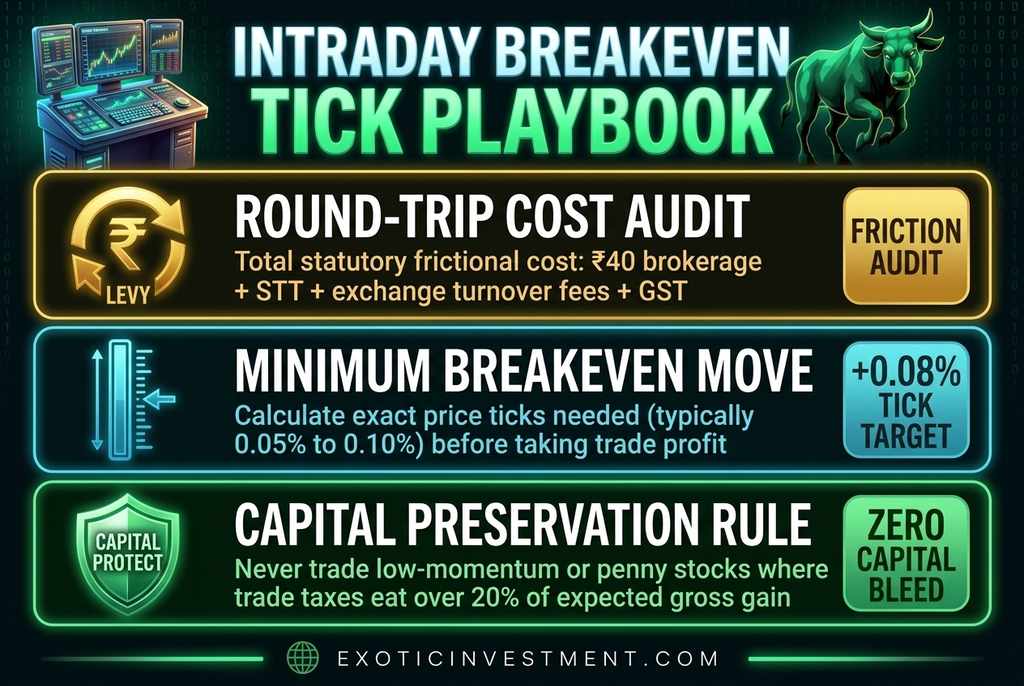 intraday breakeven calculation rules