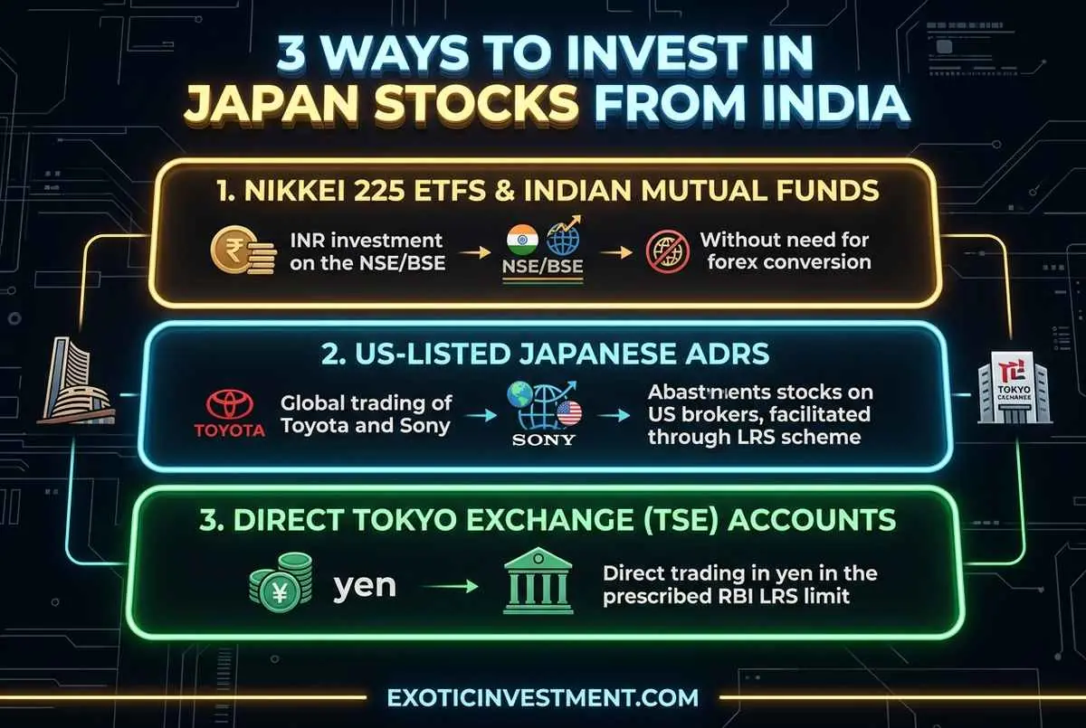 routes to invest in japan stocks from india