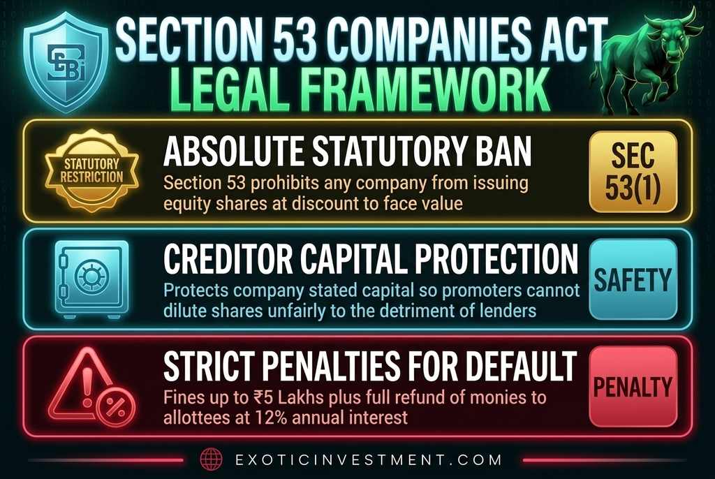 section 53 companies act shares discount