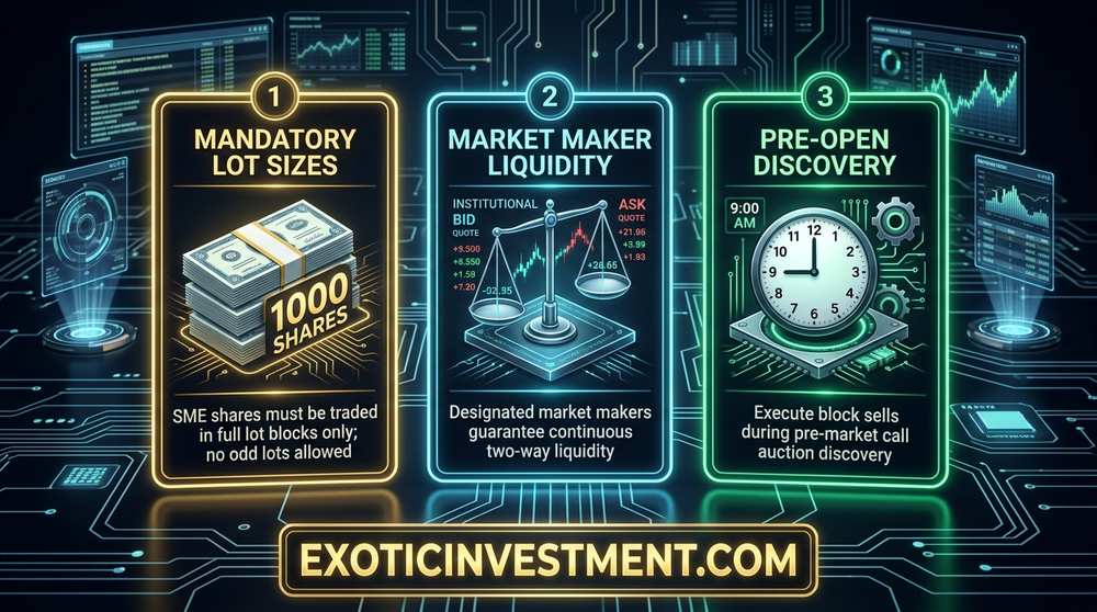 sme ipo lot size trading rules
