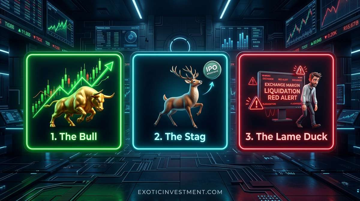 stag vs bull bear lame duck in stock market
