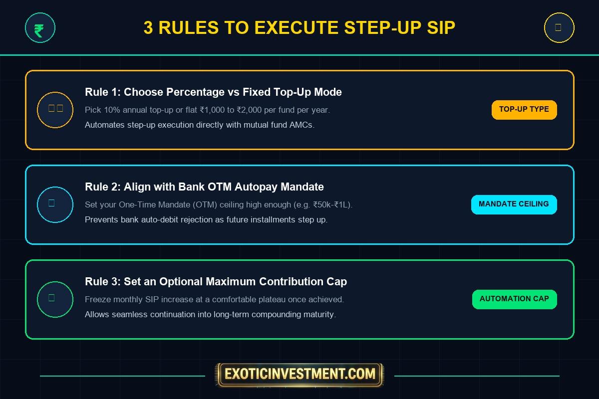 how to start step up sip