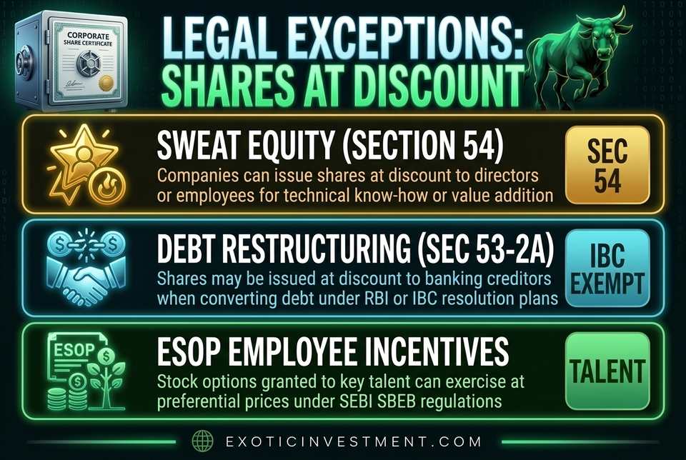 sweat equity shares discount rules